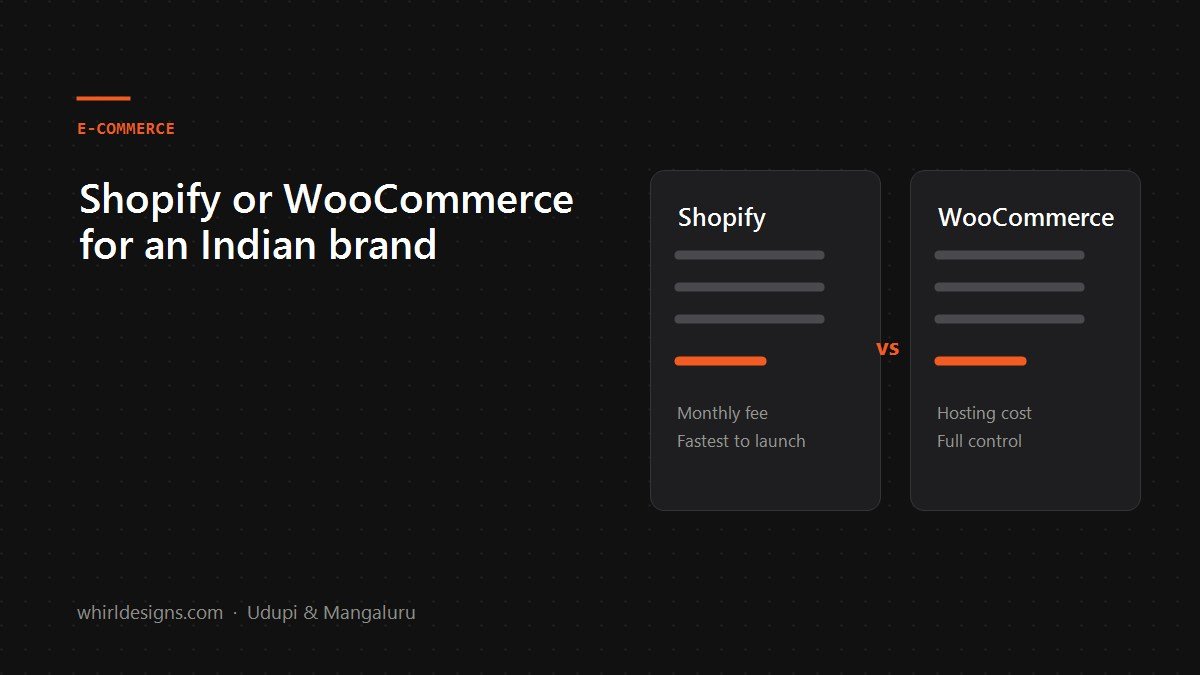 Shopify or WooCommerce for an Indian D2C brand?